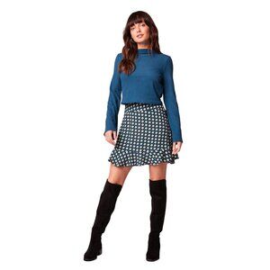 2/$30 NWT Band Of The Free Small Colette Teal Diamond Mini Skirt